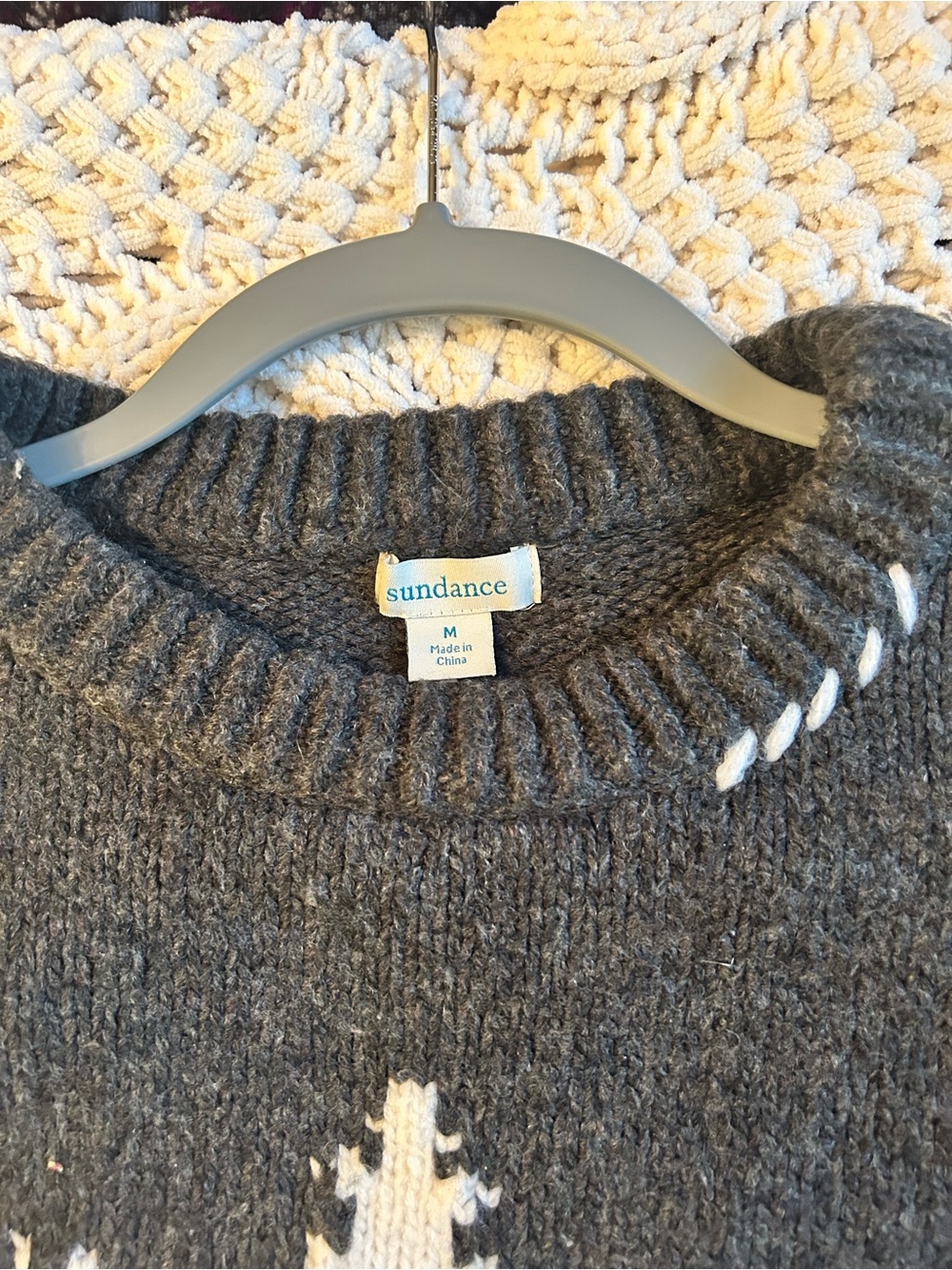 Sundance Black Snowflake Crewneck Sweater - Picture 3 of 3